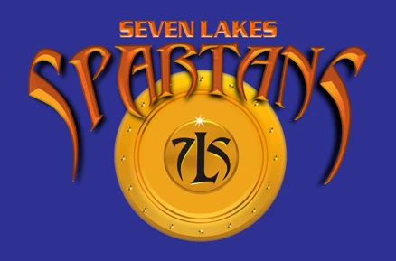Seven Lakes Spartans design 2 on navy