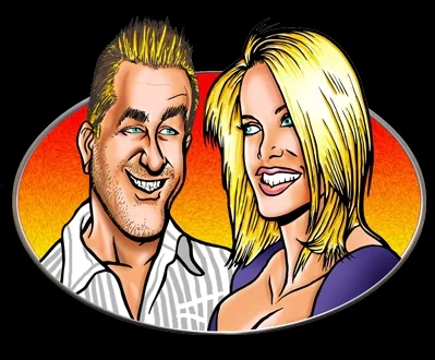 Couple caricature
