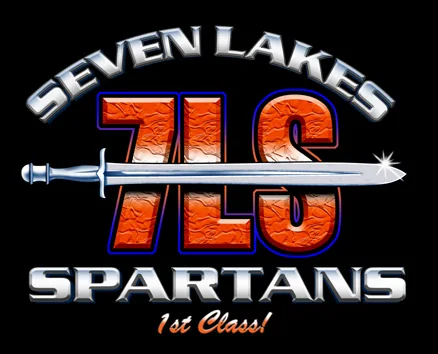 Seven Lakes Spartans design on black